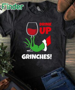 black T shirt Women's Drink Up Wine Glass Sweatshirt
