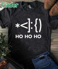 black T shirt Women's Lost Gods Emoticon Santa T Shirt