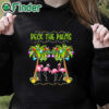black hoodie Deck the Palms Merry Flamingo Christmas Sweatshirt sweater
