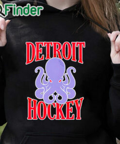 black hoodie Detroit Hockey Octopus T Shirt