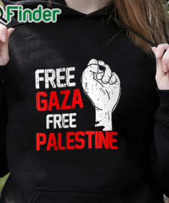 black hoodie Free Gaza Free Palestine shirt