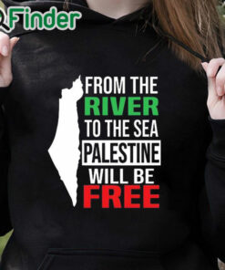 black hoodie From the river to the sea 2023 shirt