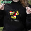 black hoodie Funny Santa Bee Ugly Christmas Sweater Bee lieve