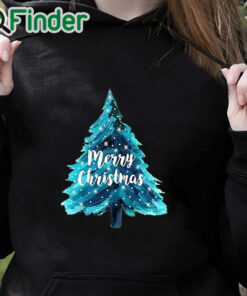 black hoodie JWZUY Merry Christmas Tree Sweatshirts for Women Xmas Shirt