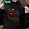 black hoodie Maybe Christmas Means A Little Bit More Print Sweater