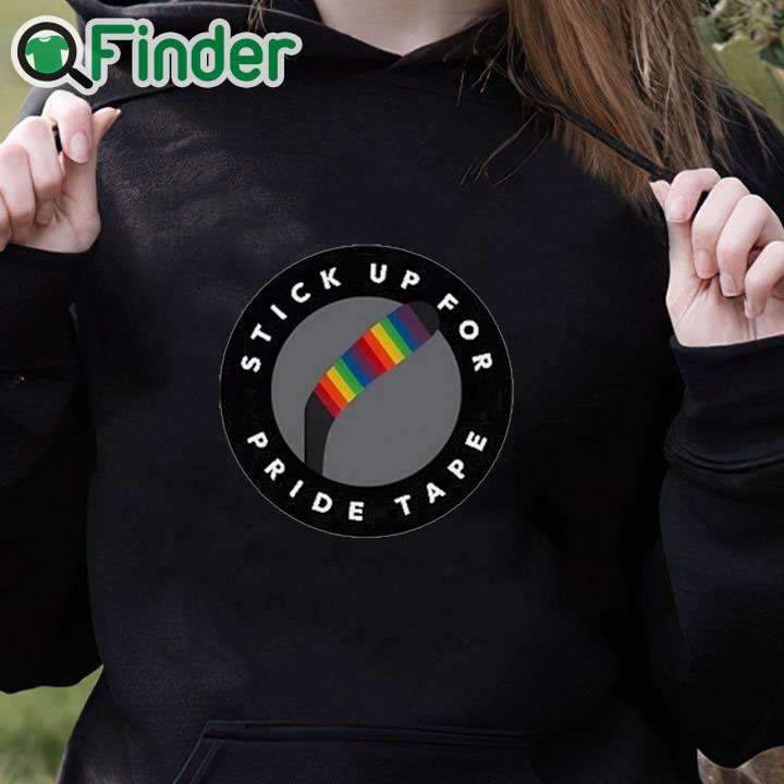 black hoodie Stick Up For Pride Tape Shirt black hoodie Stick Up For Pride Tape Shirt