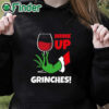 black hoodie Women's Drink Up Wine Glass Sweatshirt