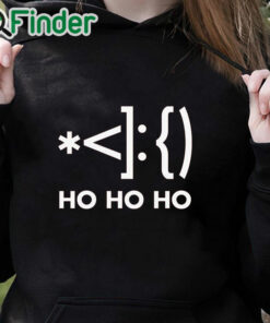 black hoodie Women's Lost Gods Emoticon Santa T Shirt