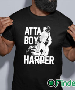 black shirt Atta Boy Harper Philadelphia Phillies Tee Shirt
