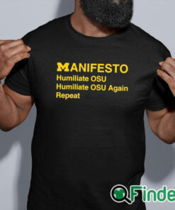 black shirt Dave Portnoy Manifesto Humiliate Osu Humiliate Osu Again Repeat Shirt