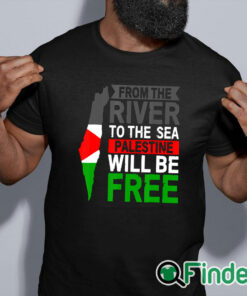 black shirt From The River To The Sea Palestine Will Be Free Unisex Shirt