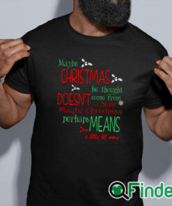 black shirt Maybe Christmas Means A Little Bit More Print Sweater