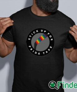 black shirt Stick Up For Pride Tape Shirt