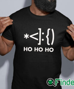 black shirt Women's Lost Gods Emoticon Santa T Shirt