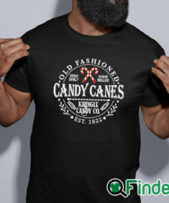 black shirt Women's Retro Christmas Kringle Candy Co. Candy Cane Sweatshirt