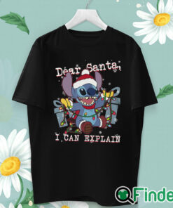 unisex T shirt Cute Lilo & Stitch Christmas Dear Santa I Can Explain T shirt