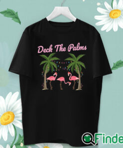 unisex T shirt Tropical Christmas Florida Flamingo Deck the Palms Sweatshirt