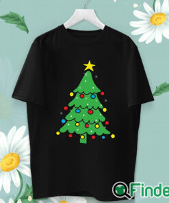 unisex T shirt Vizor Christmas Tree Off The Shoulder Sweatshirt Christmas Tree Slouchy Oversized Top for Women