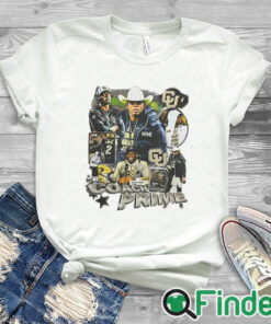 white T shirt Bryce Harper Deion Sanders Coach Prime Shirt