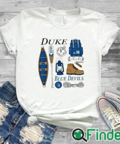 white T shirt Duke Blue Devils Comfort Wash Camping Trip T Shirt