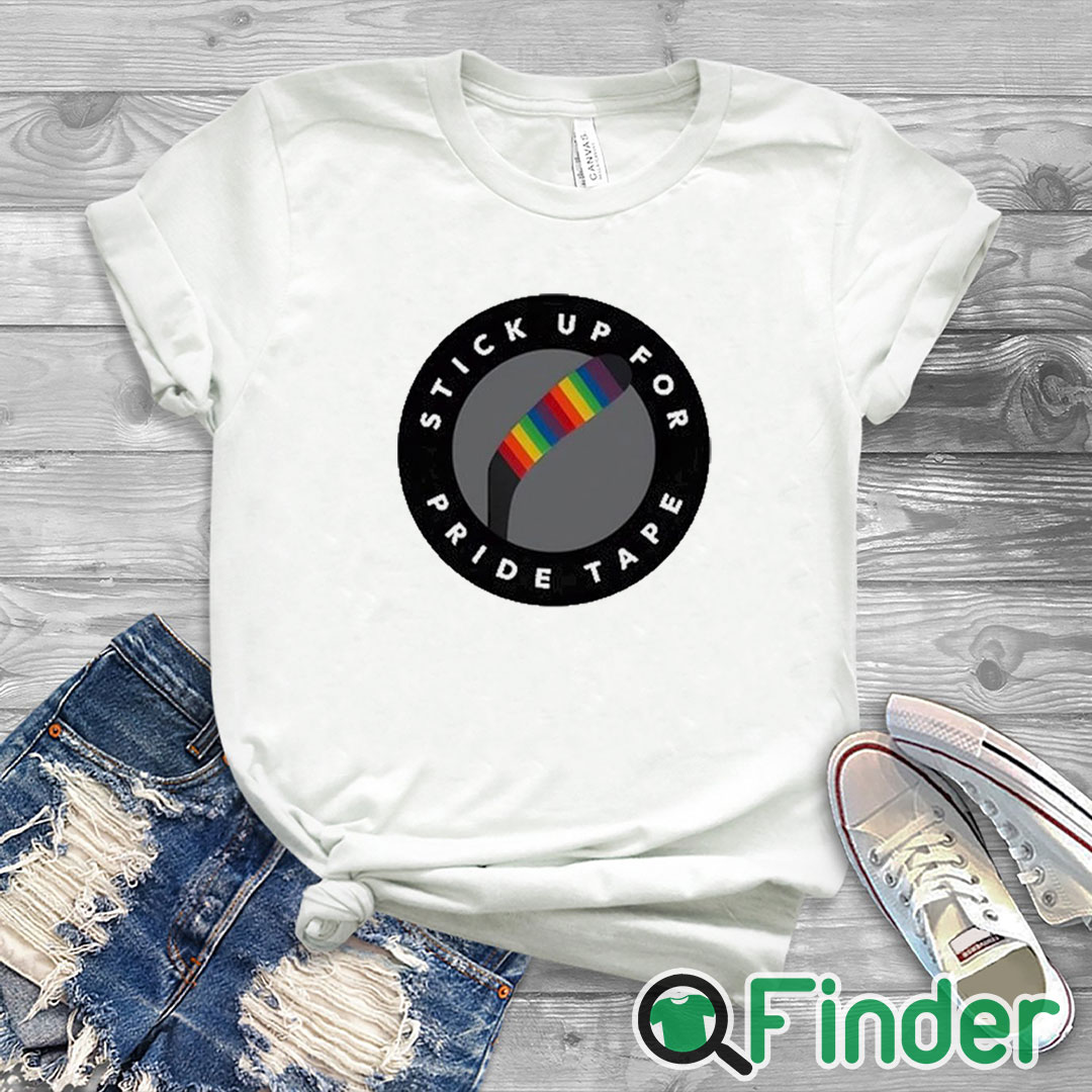 white T shirt Stick Up For Pride Tape Shirt white T shirt Stick Up For Pride Tape Shirt