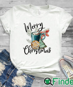 white T shirt Watercolor Love Sweet 90s Sweatshirts Women Holiday Merry Christmas