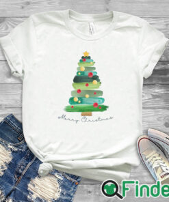 white T shirt Women's Watercolor Christmas Tree Sweater