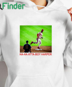 white hoodie Atta Boy Harper Shirt