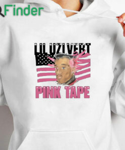 white hoodie Lil Uzi Vert Pink Tape Black Portrait Shirt
