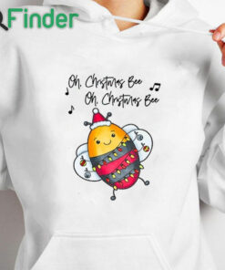 white hoodie Oh Christmas Bee Sweater
