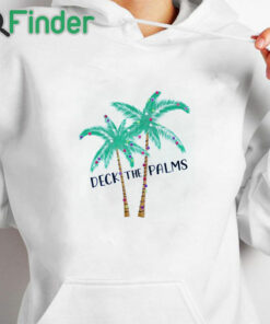 white hoodie Philosophy Womens Pullover Christmas Deck The Palms Turquoise Light Sweatshirt