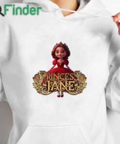 white hoodie Rufus Princess Jane Shirt