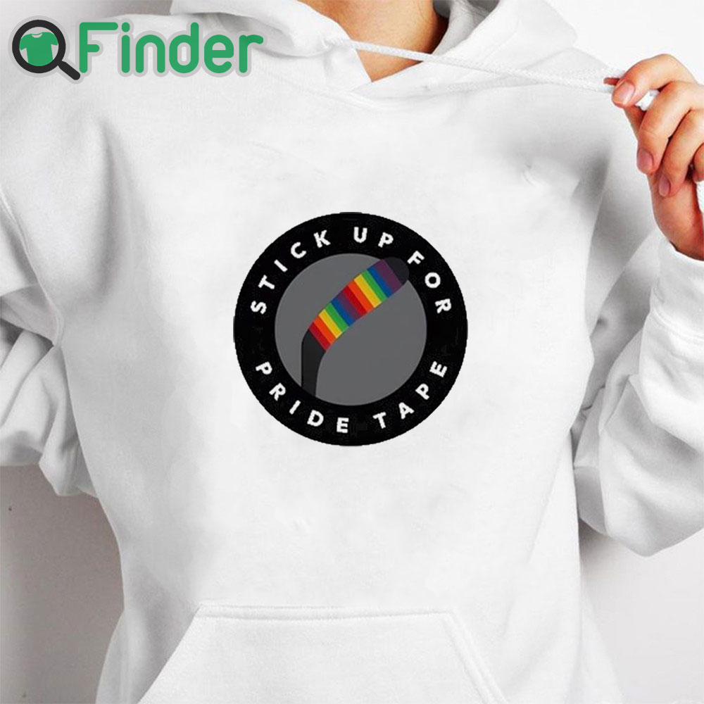 white hoodie Stick Up For Pride Tape Shirt white hoodie Stick Up For Pride Tape Shirt
