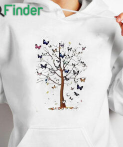 white hoodie Sweatshirt Women Flower Print Sweatshirt Women Prints Butterfly