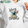 white hoodie Watercolor Love Sweet 90s Sweatshirts Women Holiday Merry Christmas