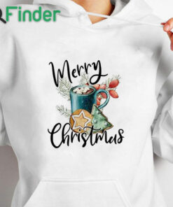 white hoodie Watercolor Love Sweet 90s Sweatshirts Women Holiday Merry Christmas