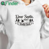 white hoodie Women's Dear Santa I Really Tried Christmas Hoodie