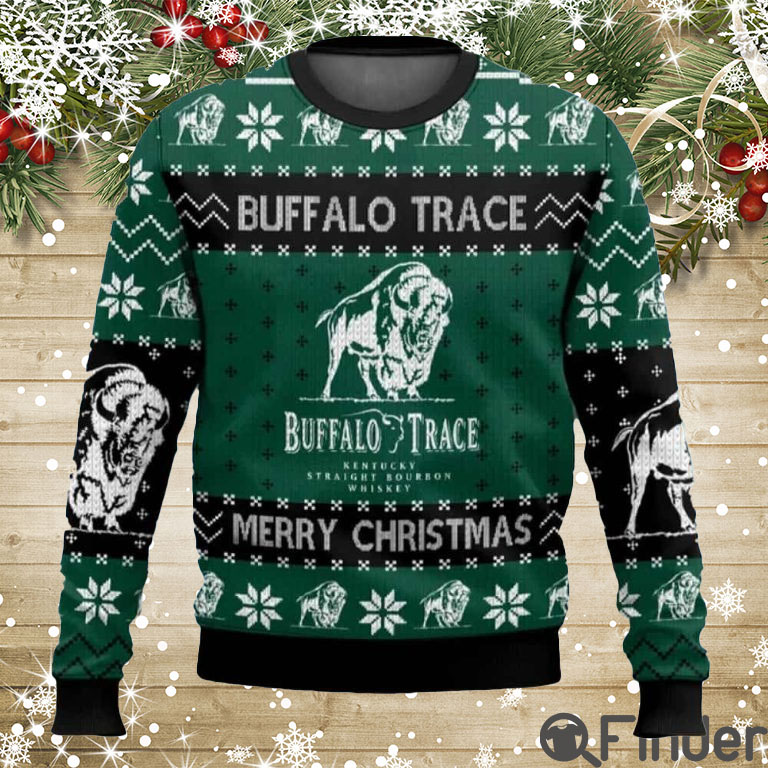 Buffalo Trace Whiskey Ugly Christmas Sweater Buffalo Trace Whiskey Ugly Christmas Sweater