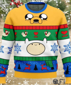 Christmas Finn and Jake Adventure Time Ugly Christmas Sweater