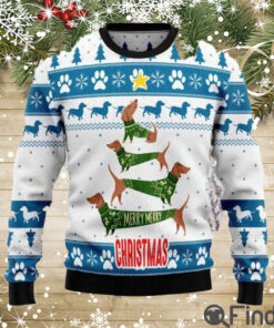 Cute Dachshund Christmas Tree Ugly Sweater