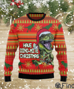 Dinosaur Have A Dino Mite Christmas Ugly Sweater