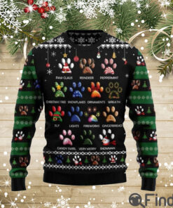 Dog Pawprint Christmas Ugly Sweater