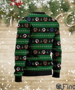 Dog Pawprint Christmas Ugly Sweaters