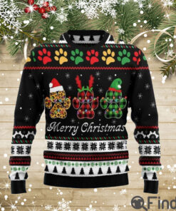 Dog Paws Merry Christmas Ugly Sweater