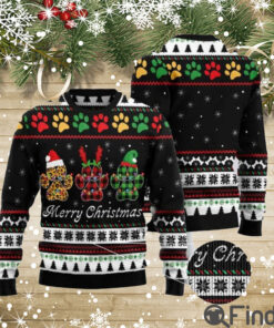 Dog Paws Merry Christmas Ugly Sweaters