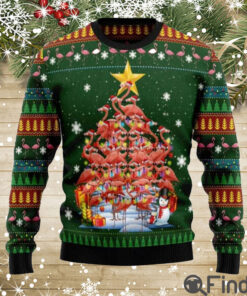 Flamingo Christmas Tree Christmas Sweater