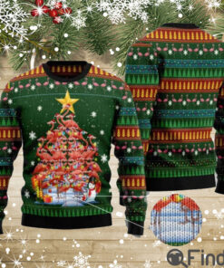 Flamingo Christmas Tree Christmas Sweaters