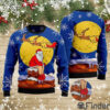Funny Santa And Full Moon Ugly Christmas Sweaters