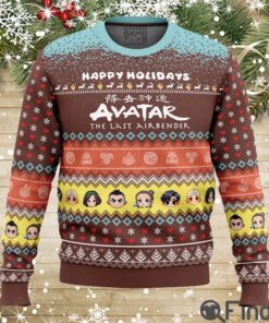 Happy Holidays Avatar The Last Airbender Ugly Christmas Sweater