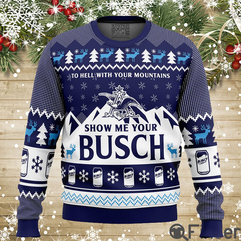 Show Me Your Busch Ugly Christmas Sweater Show Me Your Busch Ugly Christmas Sweater